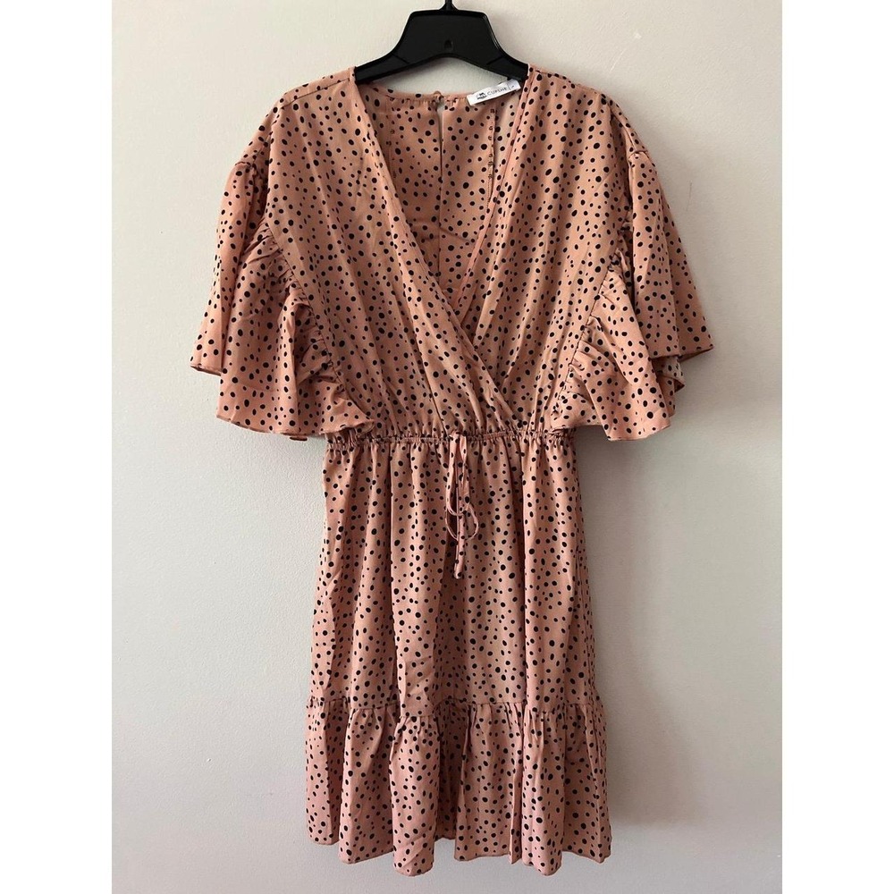 Cupshe Polka Dot V-Neck Mini Dress Large NWT